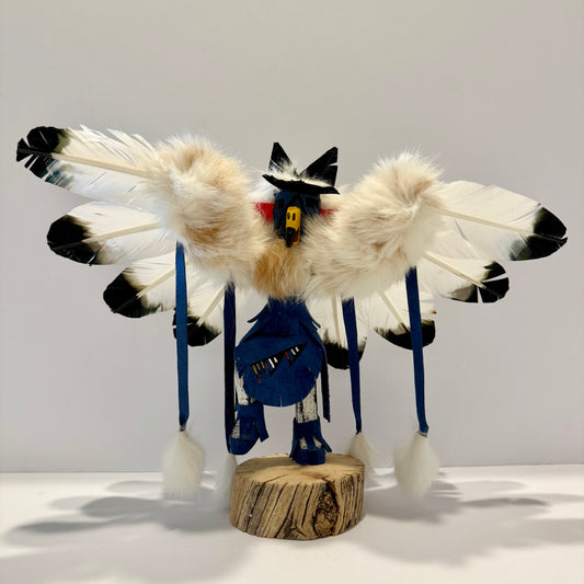Native American Navajo Eagle Kachina Doll / Blue A