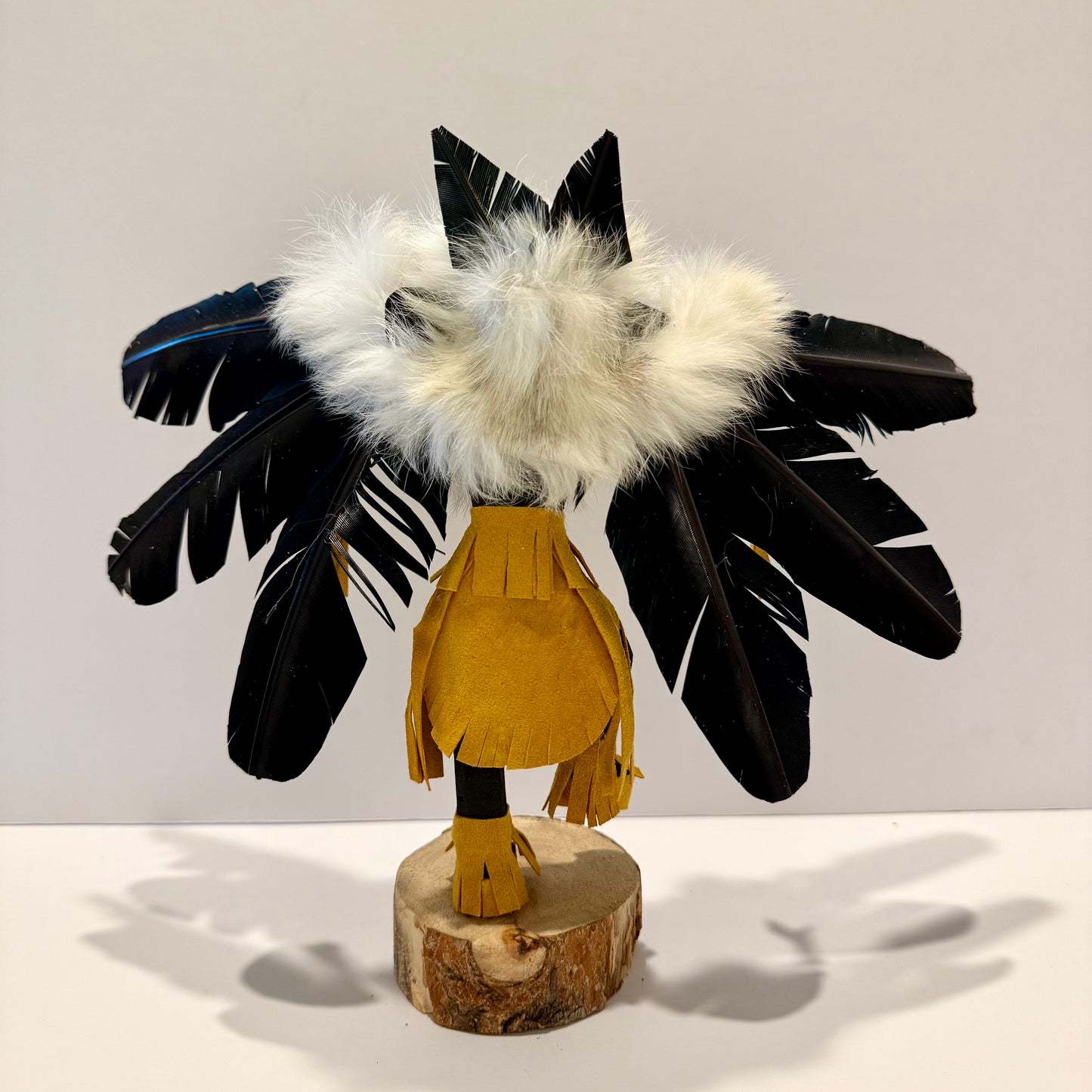 Native American Navajo Raven Kachina Doll / Gold