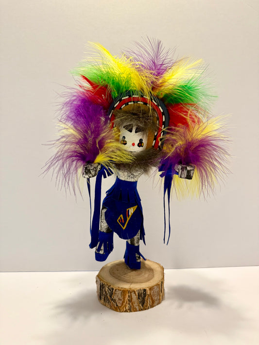 Native American Navajo Rainbow Kachina Doll / Blue