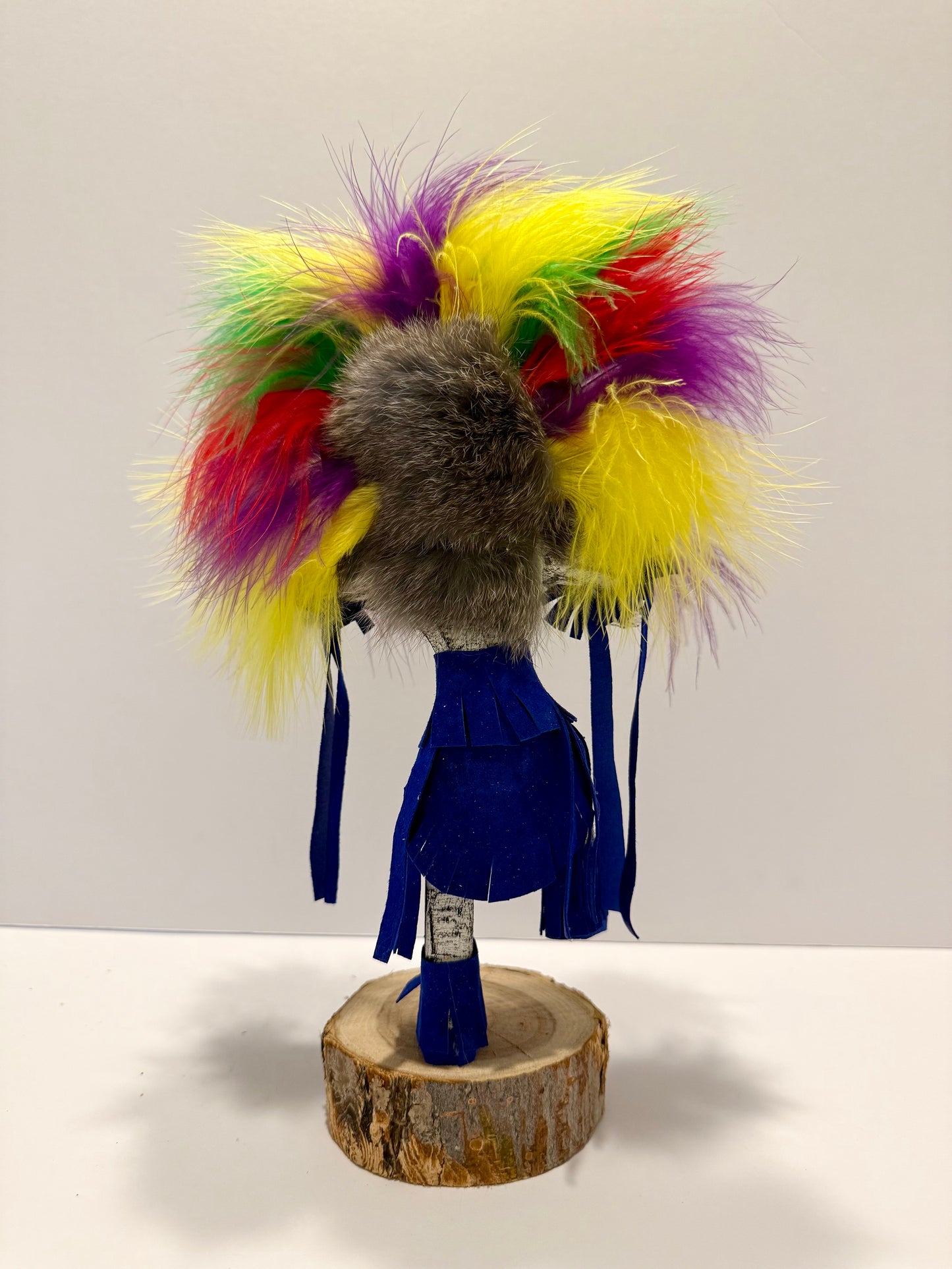 ネイティブ アメリカンナバホ族 レインボーカチーナドール/ブルー