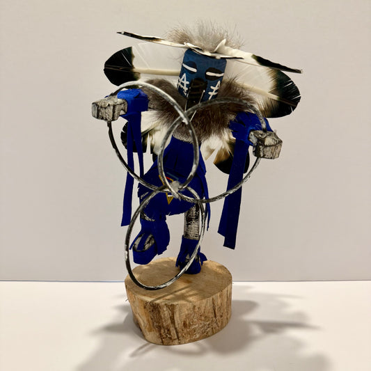 Native American Navajo Hoop Dancer Kachina Doll /Blue