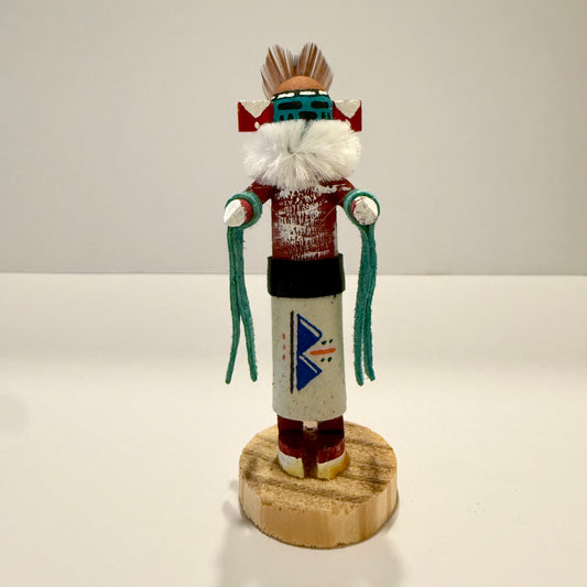 Native American Navajo Tiny Kachina Doll / Mustard Green