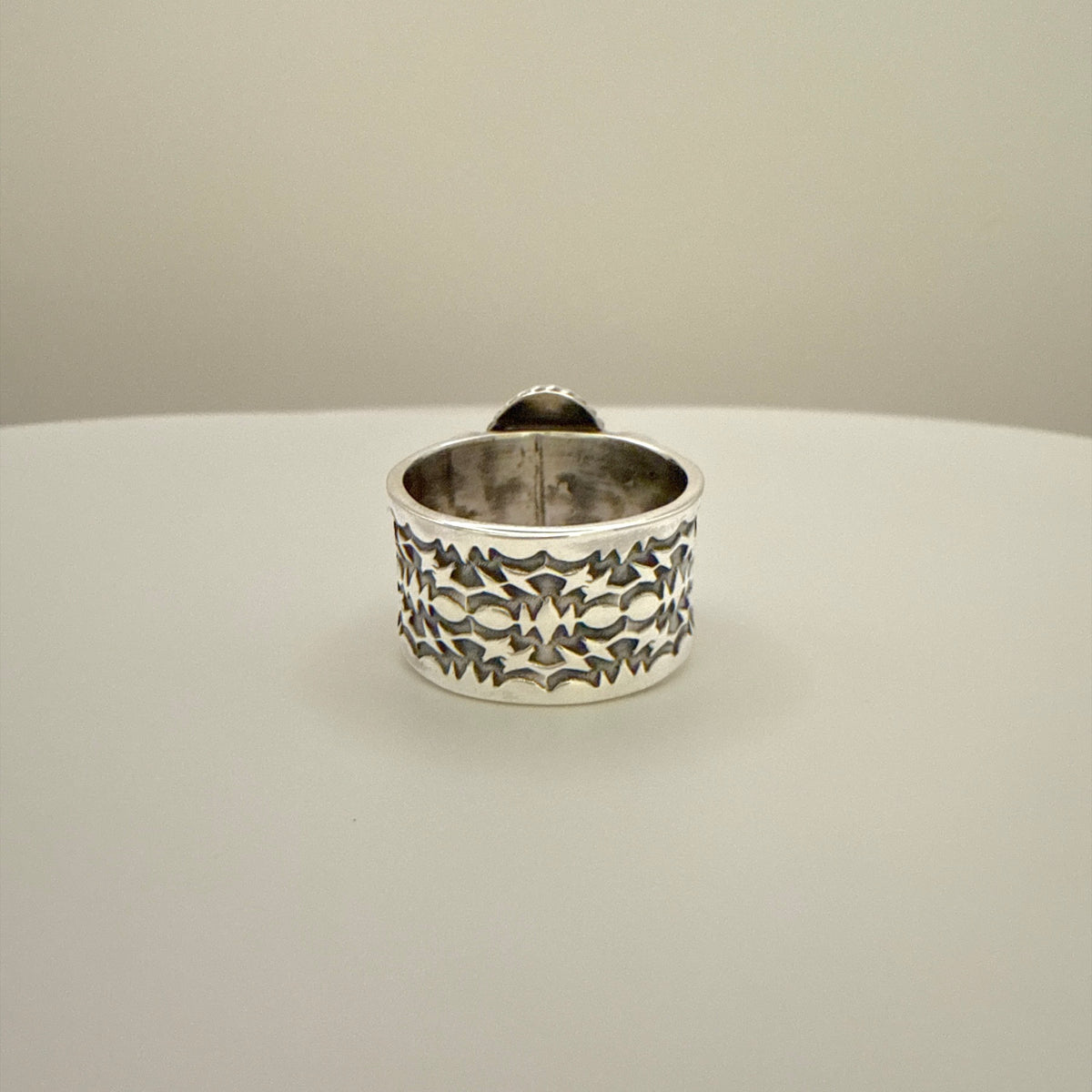 Stamped Kingman Turquoise Ring By Sunshine Reeves Size 9.5