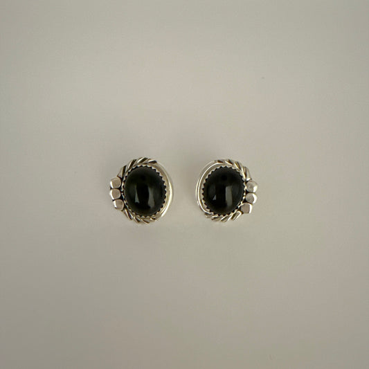 Black Onyx Stud Earrings