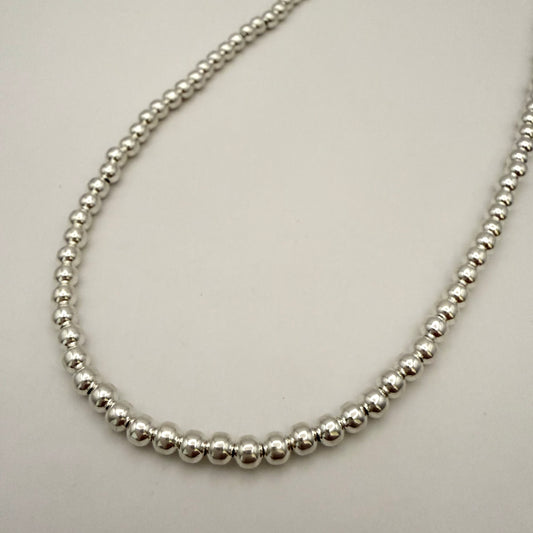 High Polished Round Navajo Pearls Necklace 4mm - 18"
