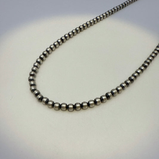 Round Navajo Pearls Necklace 4mm - 16"