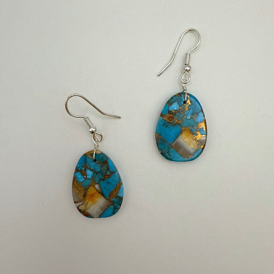 Turquoise Slab Earrings
