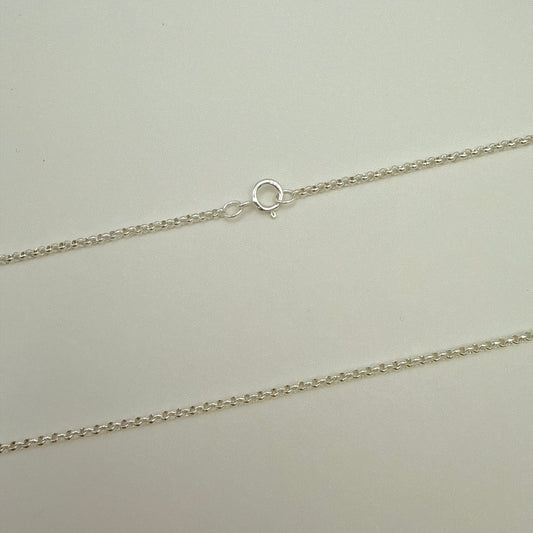 Sterling Silver Chain Necklace Rolo 18"