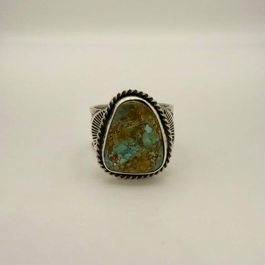 Stamped Kingman Turquoise Ring By Sunshine Reeves Size 10