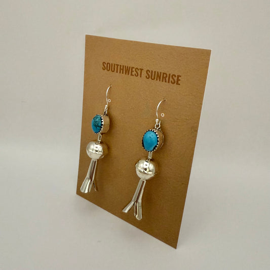 Turquoise Squash Blossom Earrings