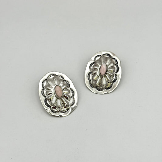 Pink Conch Concho Earrings A