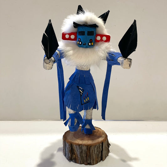 Native American Navajo Morning Singer Kachina Doll /Blue