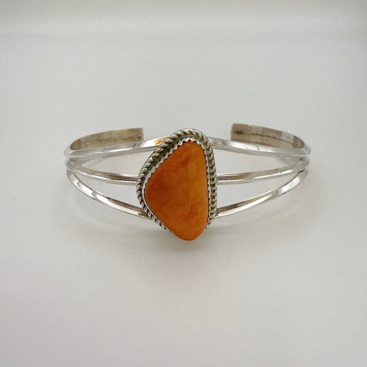 Orange Spiny Cuff Bracelet