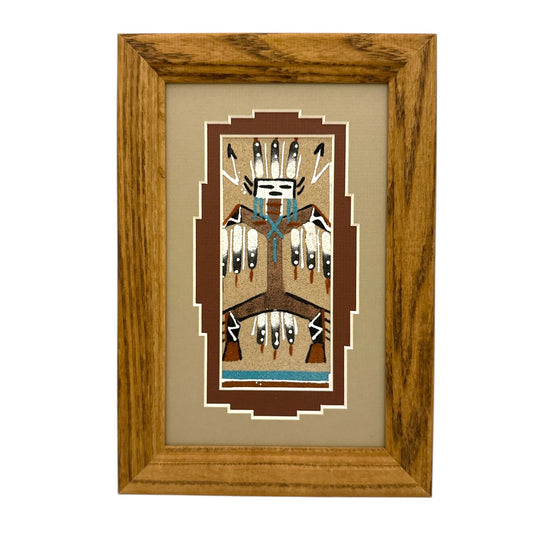 Navajo Sand Painting By Glen Nez 9.5" x 6.5"