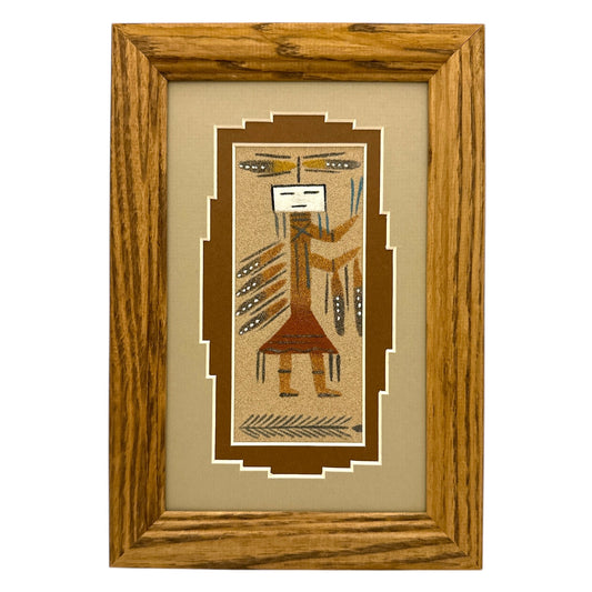 Navajo Sand Painting By Johnny Benally 9.5" x 6.5"