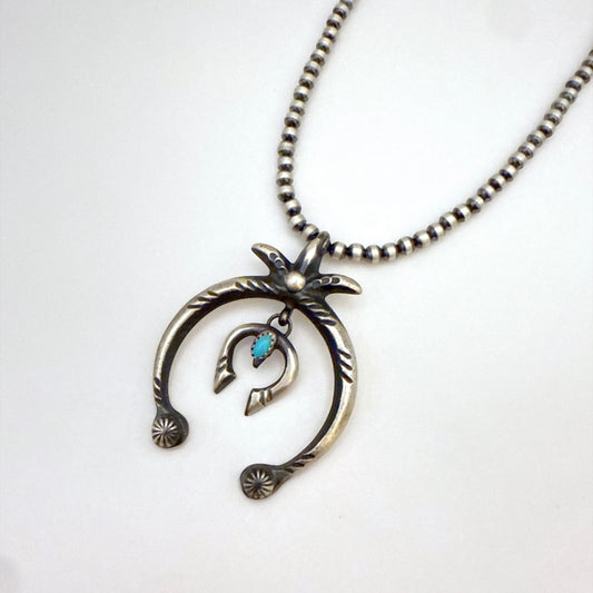 Kingman Turquoise Double Naja Pendant
