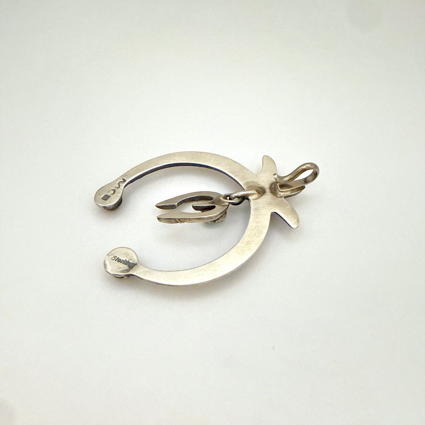 Kingman Turquoise Double Naja Pendant