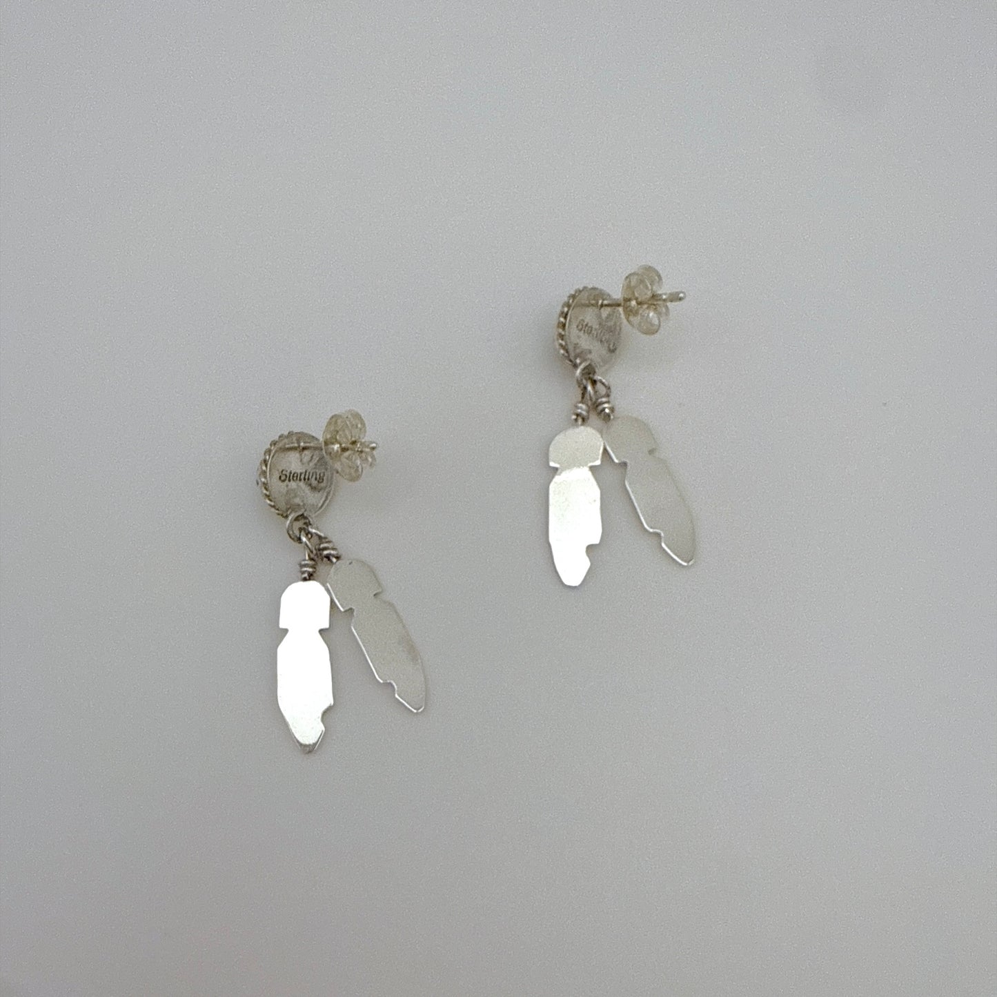 Malachite Feather Earrings