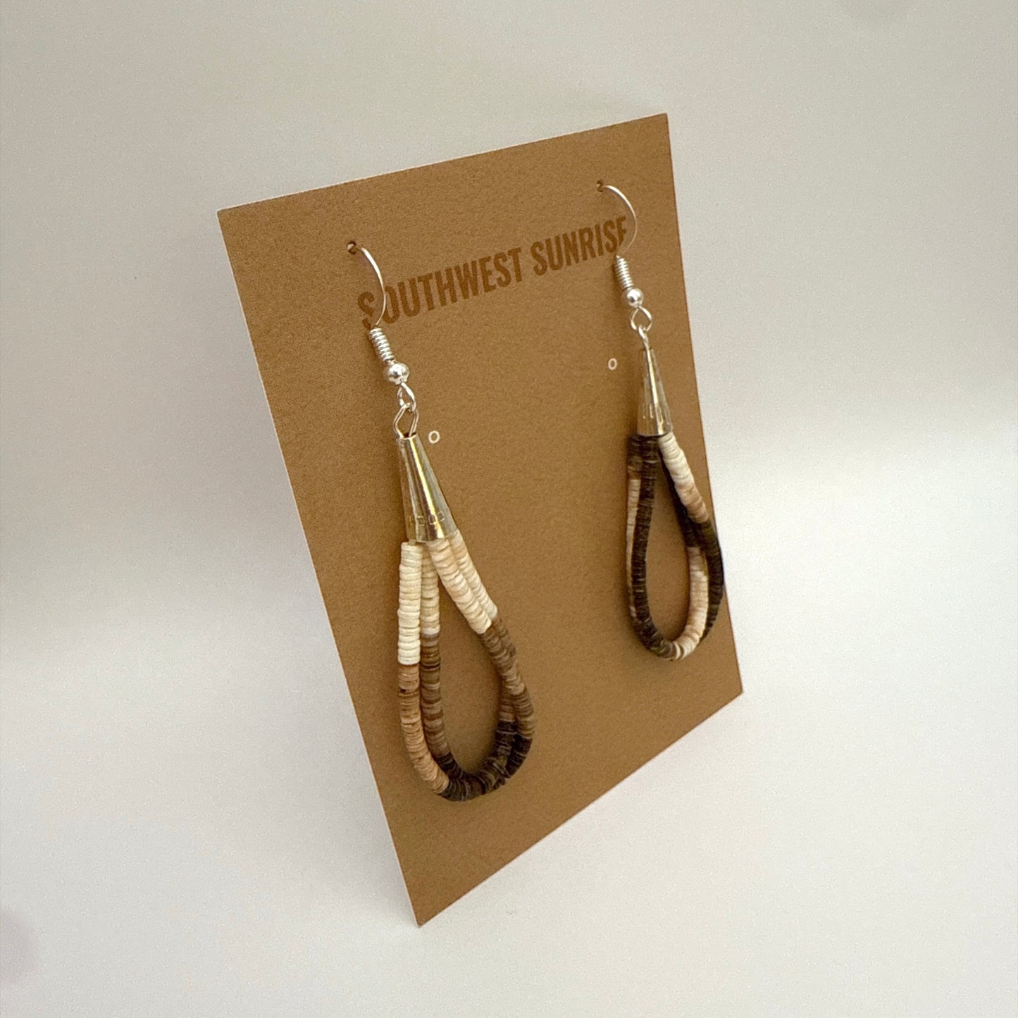 Two Strand Shell Heishi Earrings C