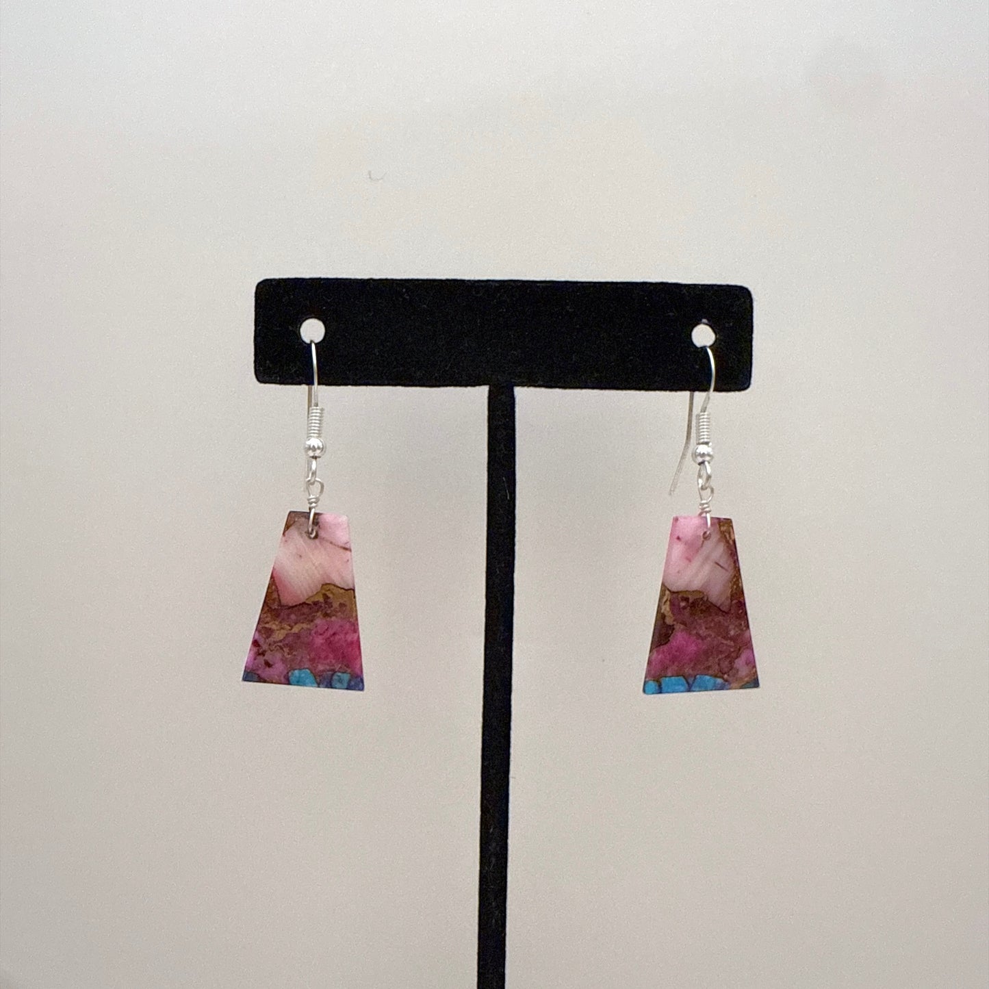 パープルモハべターコイズスラブピアス B