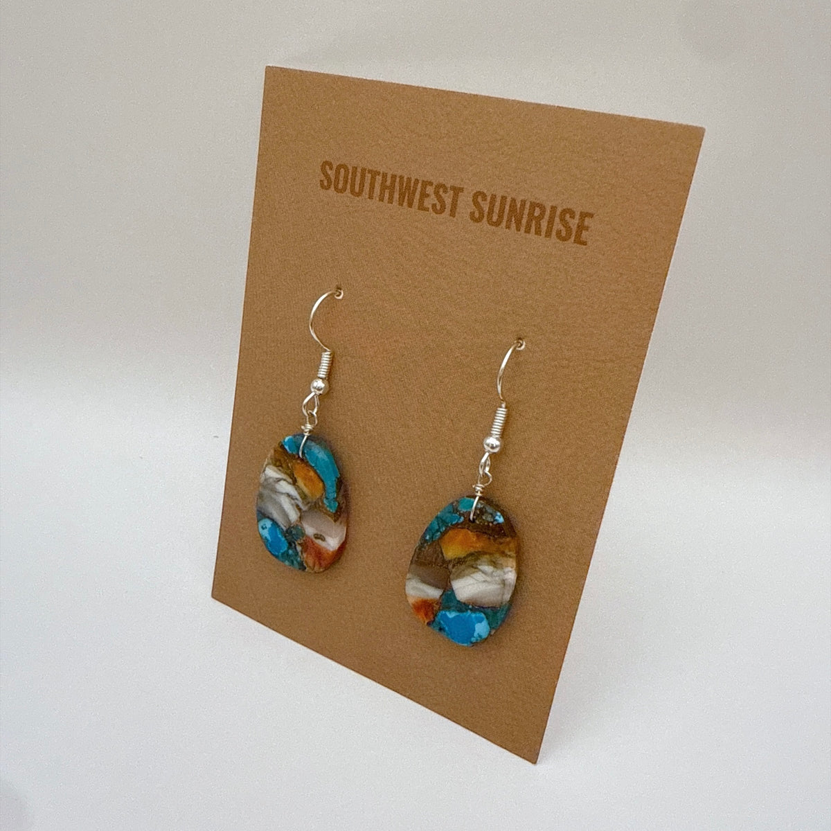 Mojave Turquoise Slab Earrings E
