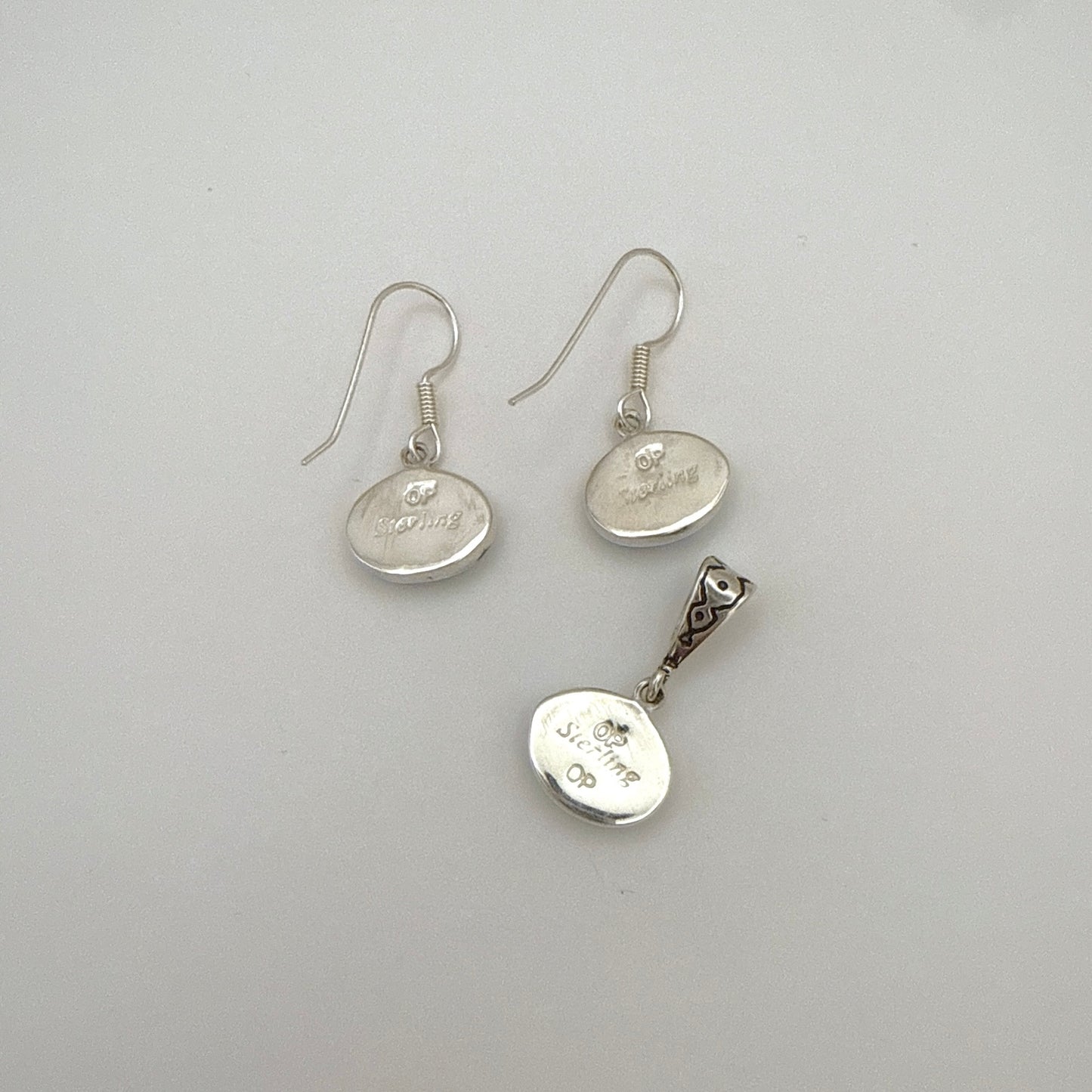 ターコイズ&オパールインレイ ペンダント&ピアスセット