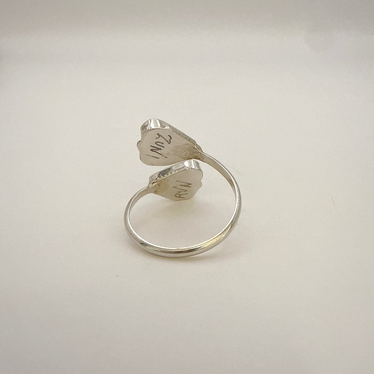 Turquoise Inlay Heart Adjustable Ring Size 10