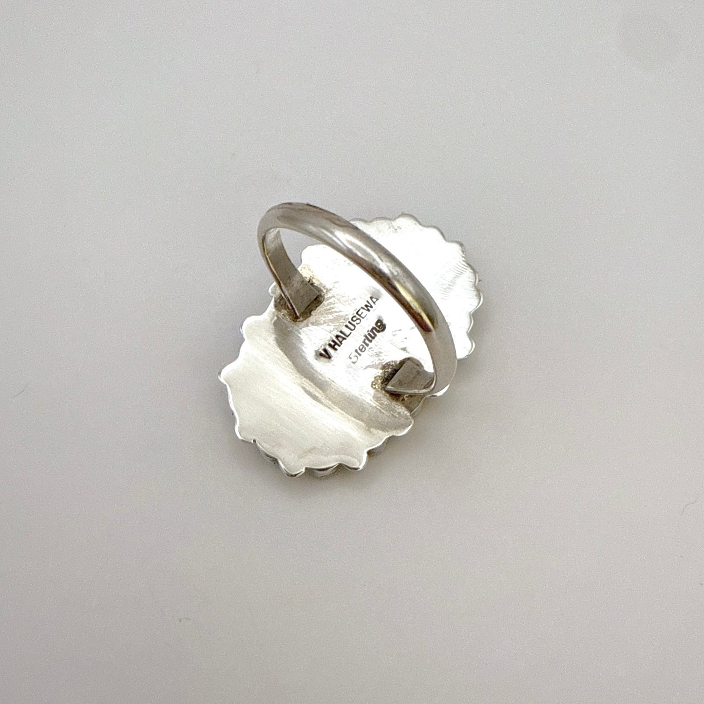 Needlepoint Turquoise Cluster Ring Size 8.5