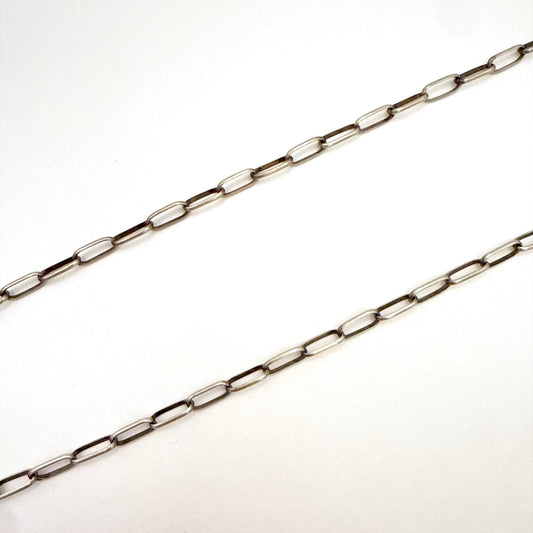 ハンドメイドスターリングシルバーチェーン 60cm - リンク10mm