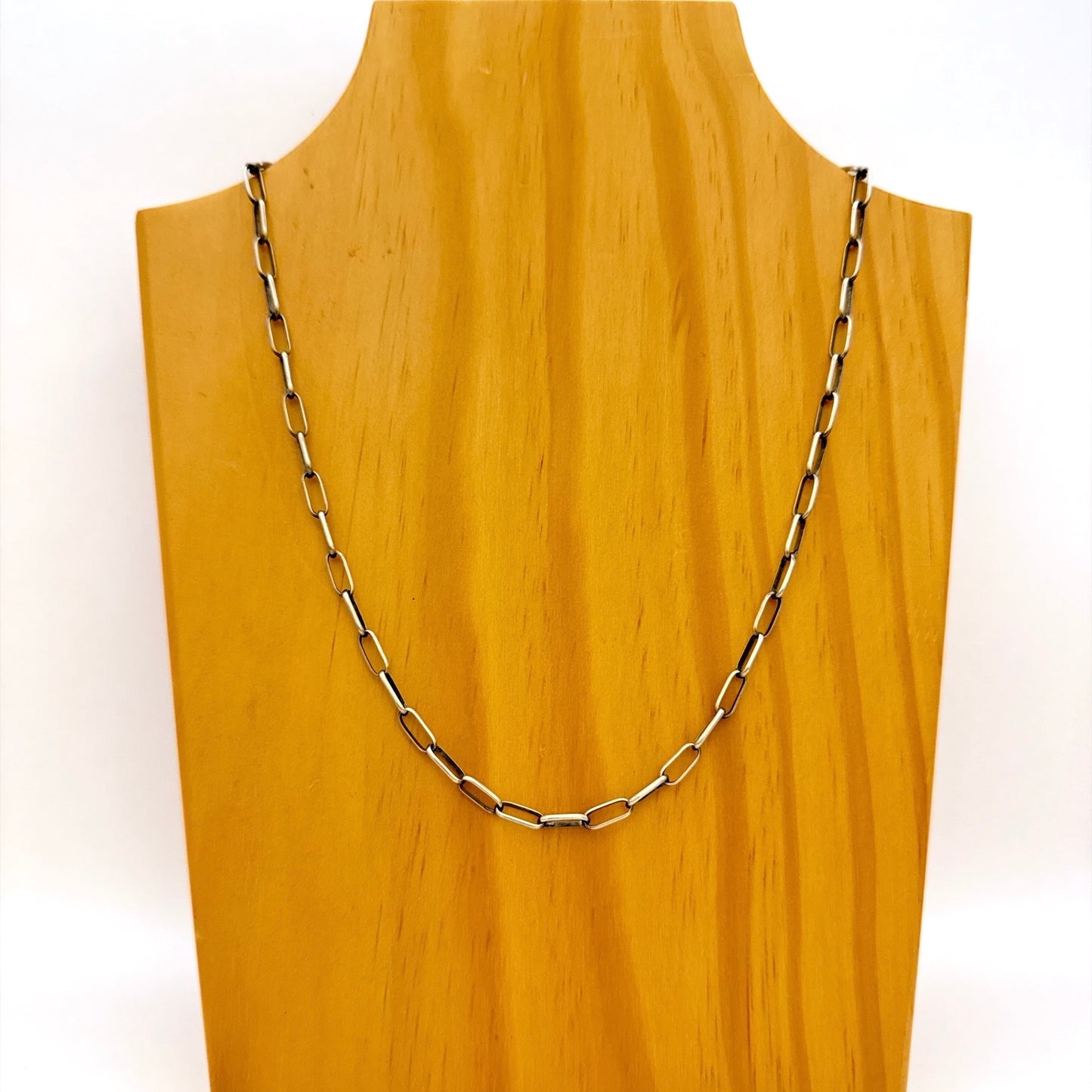 ハンドメイドスターリングシルバーチェーン 60cm - リンク10mm