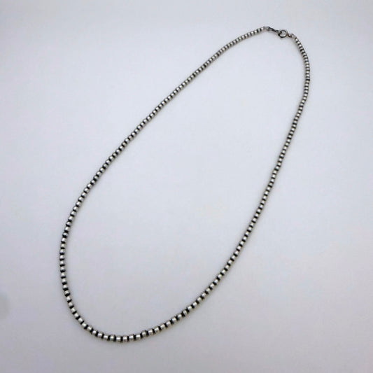 Round Navajo Pearls Necklace 3mm - 20"