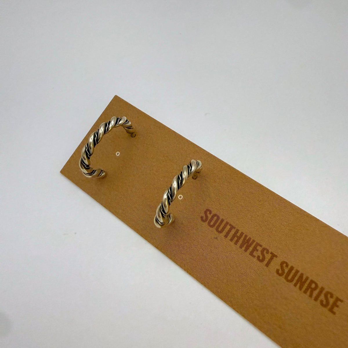 Sterling Silver Twisted Hoop Earrings 5/8"