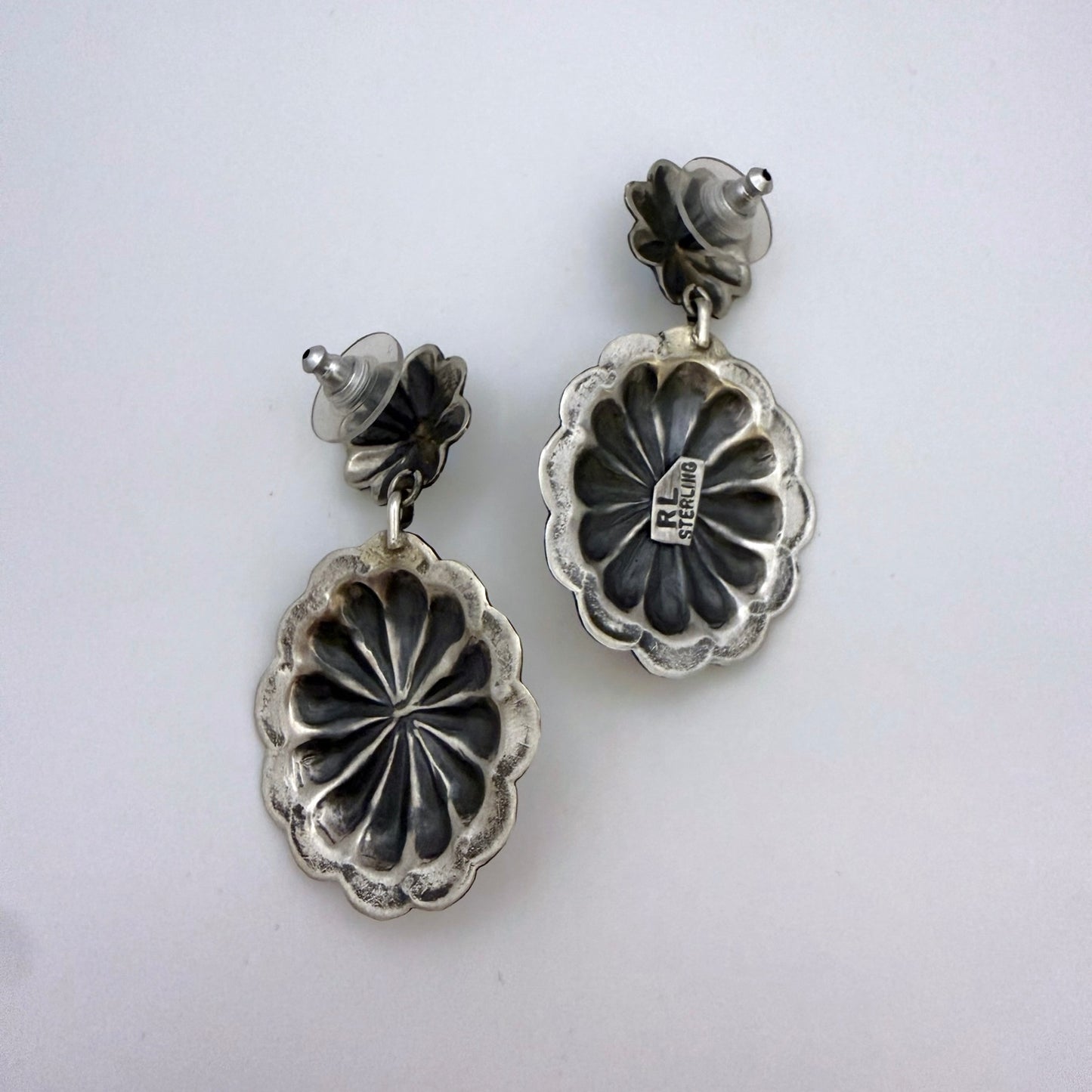 Turquoise Concho Dangle Earrings