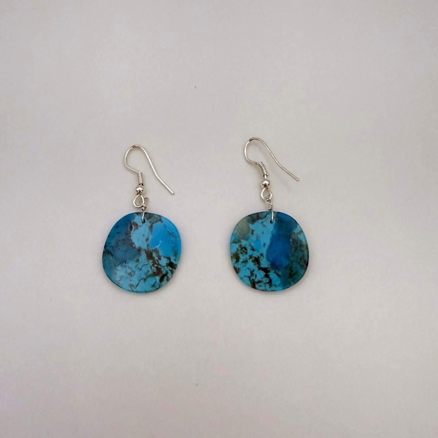 Turquoise Slab Earrings B