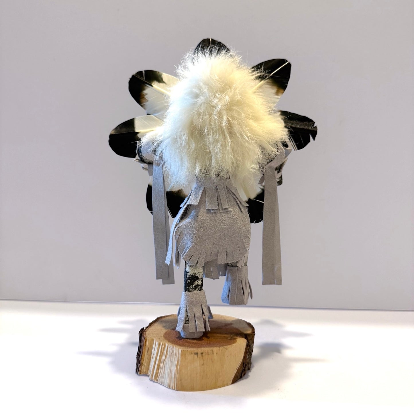 Native American Navajo Sunface Kachina Doll / White