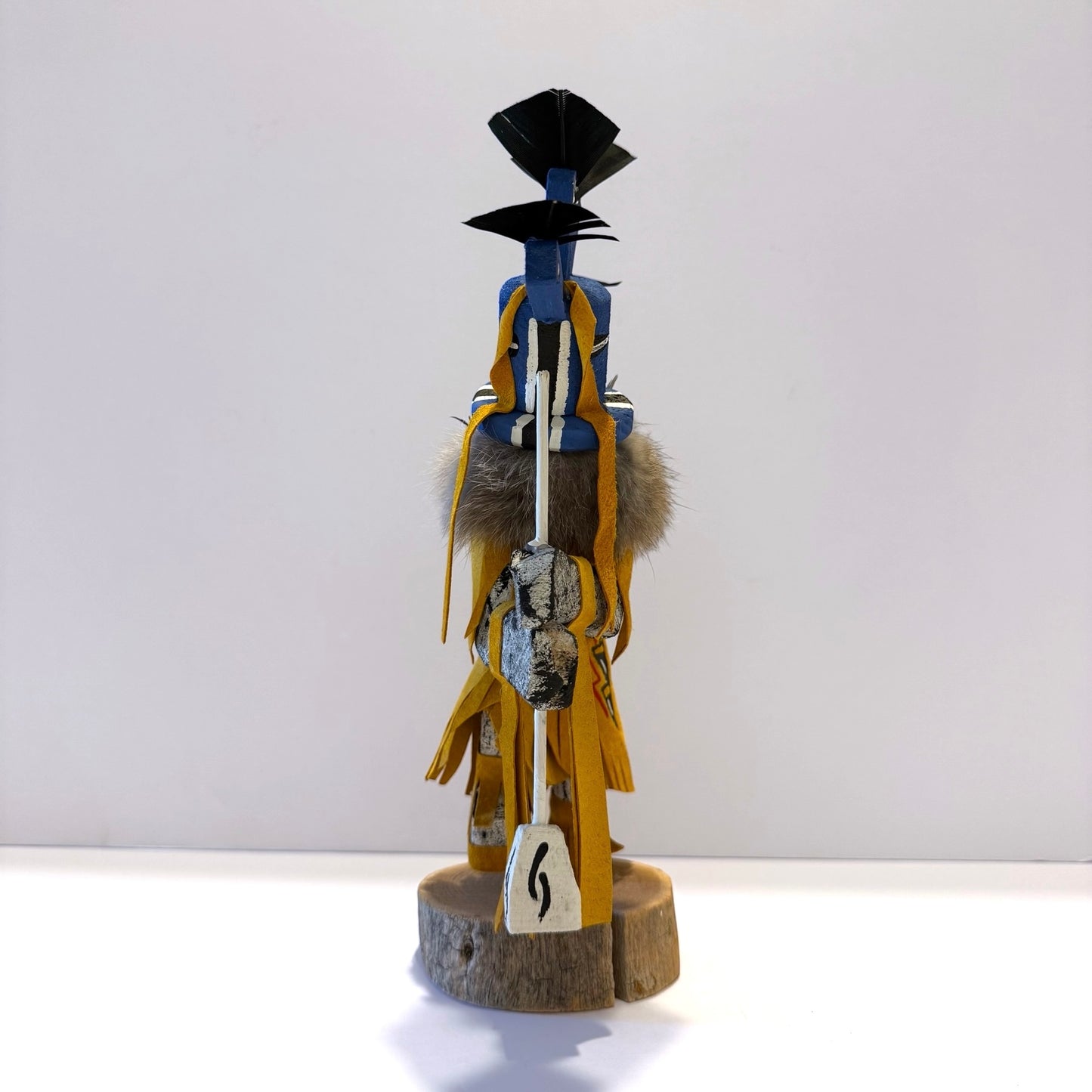 Native American Navajo Kokopelli Kachina Doll / Gold