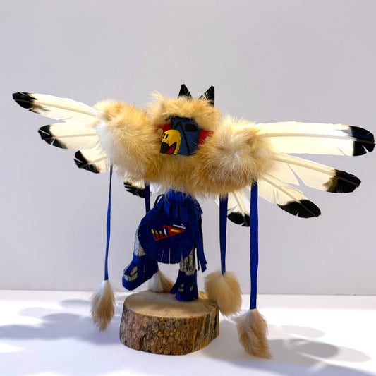 Native American Navajo Eagle Kachina Doll / Blue1