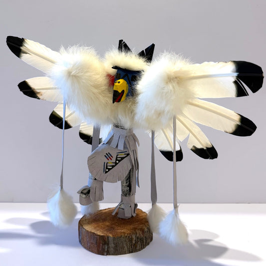 Native American Navajo Eagle Kachina Doll / White