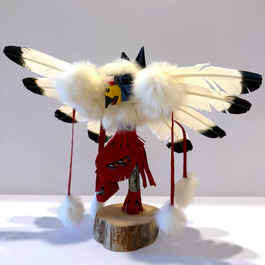 Native American Navajo Eagle Kachina Doll / Red2