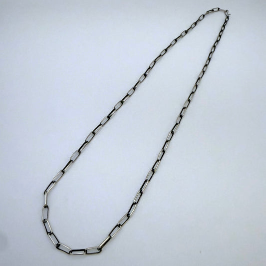 Navajo Handmade Sterling Silver Chain 24" - Link 3/8"