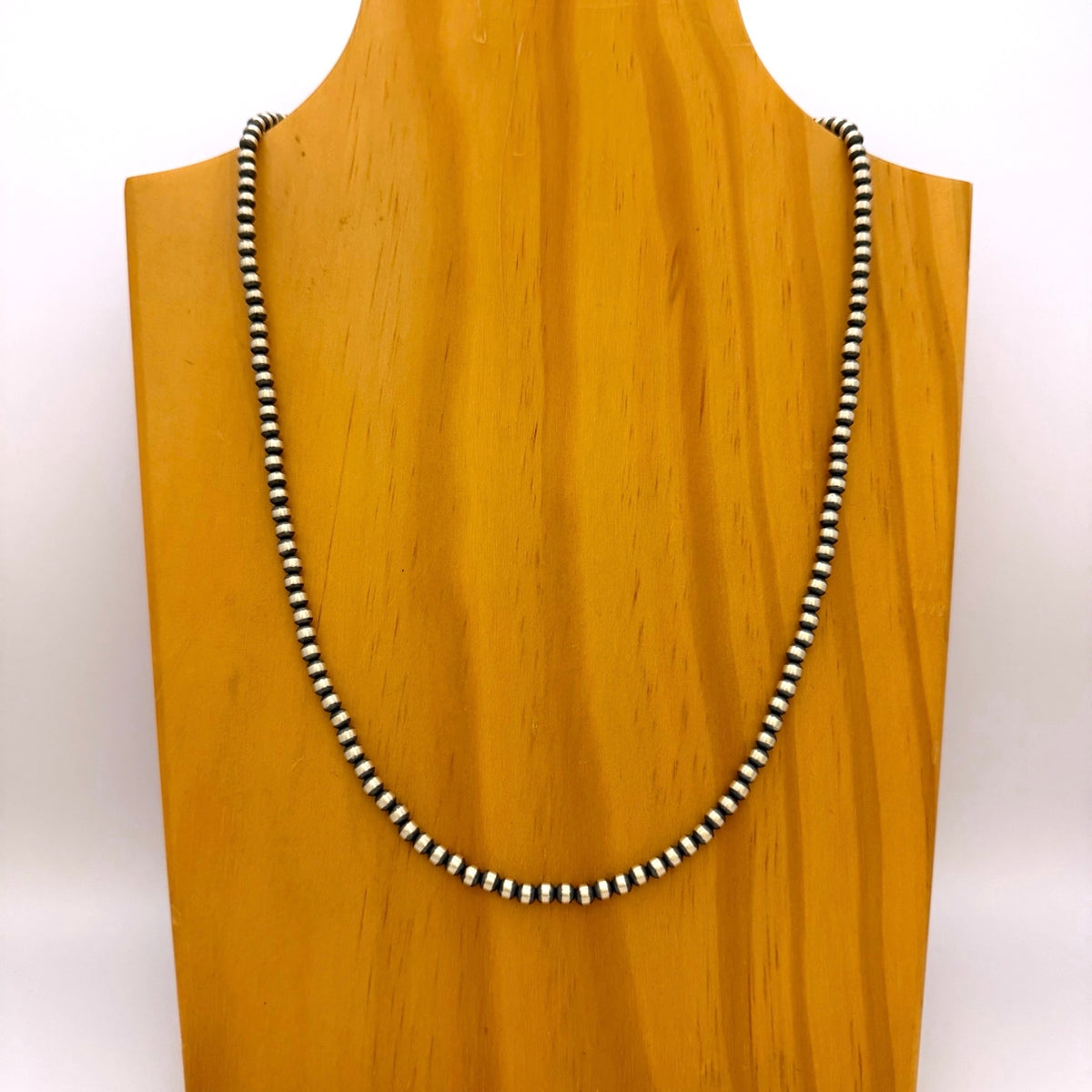 Round Navajo Pearls Necklace 4mm - 22"