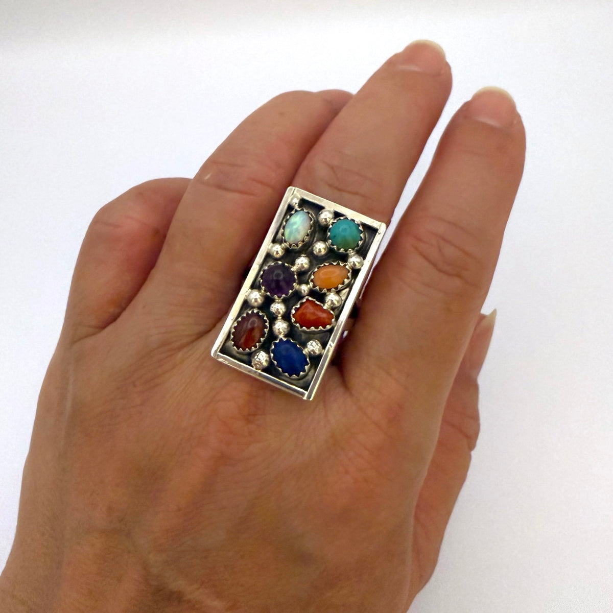 Multi Stone Ring By Harry Begay Size 8
