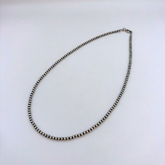 Round Navajo Pearls Necklace 3mm - 20"