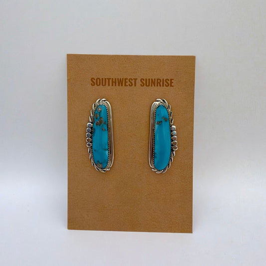 Kingman Turquoise Stud Earrings