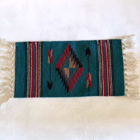 Hand Woven Southwestern Table Mat 11" x 21"