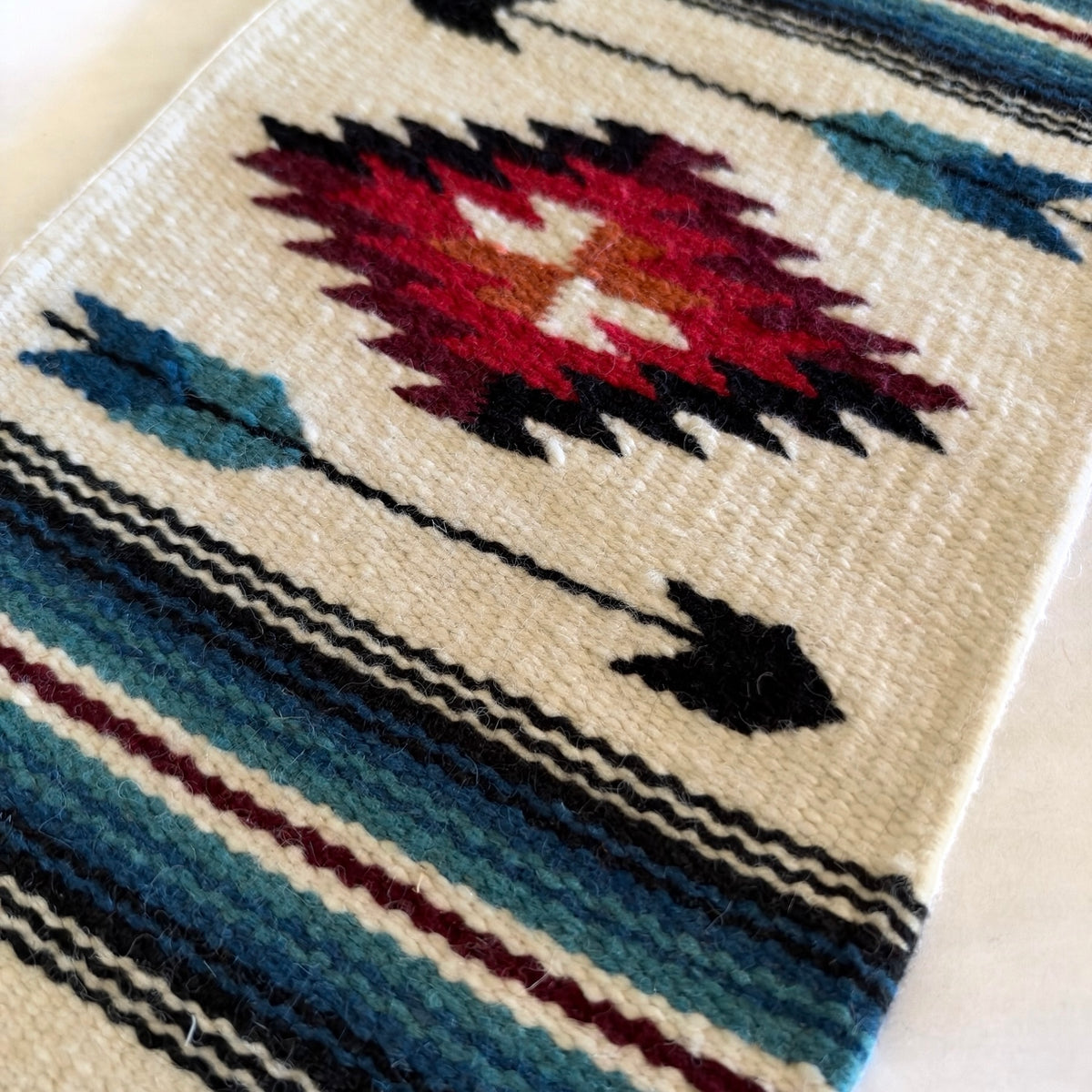Hand Woven Southwestern Table Mat 11" x 21"
