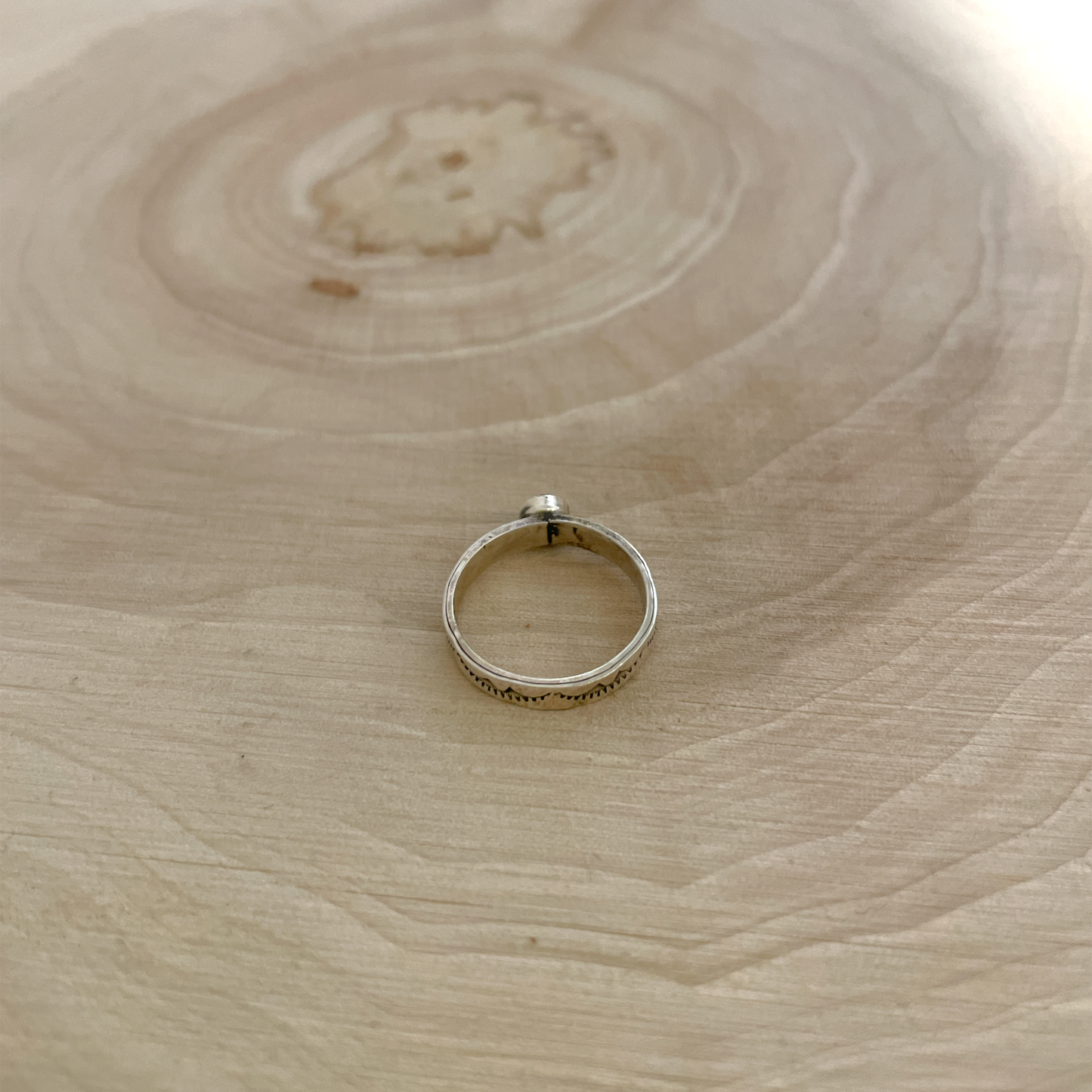 Stamped Sleeping Beauty Turquoise Ring B Size 5