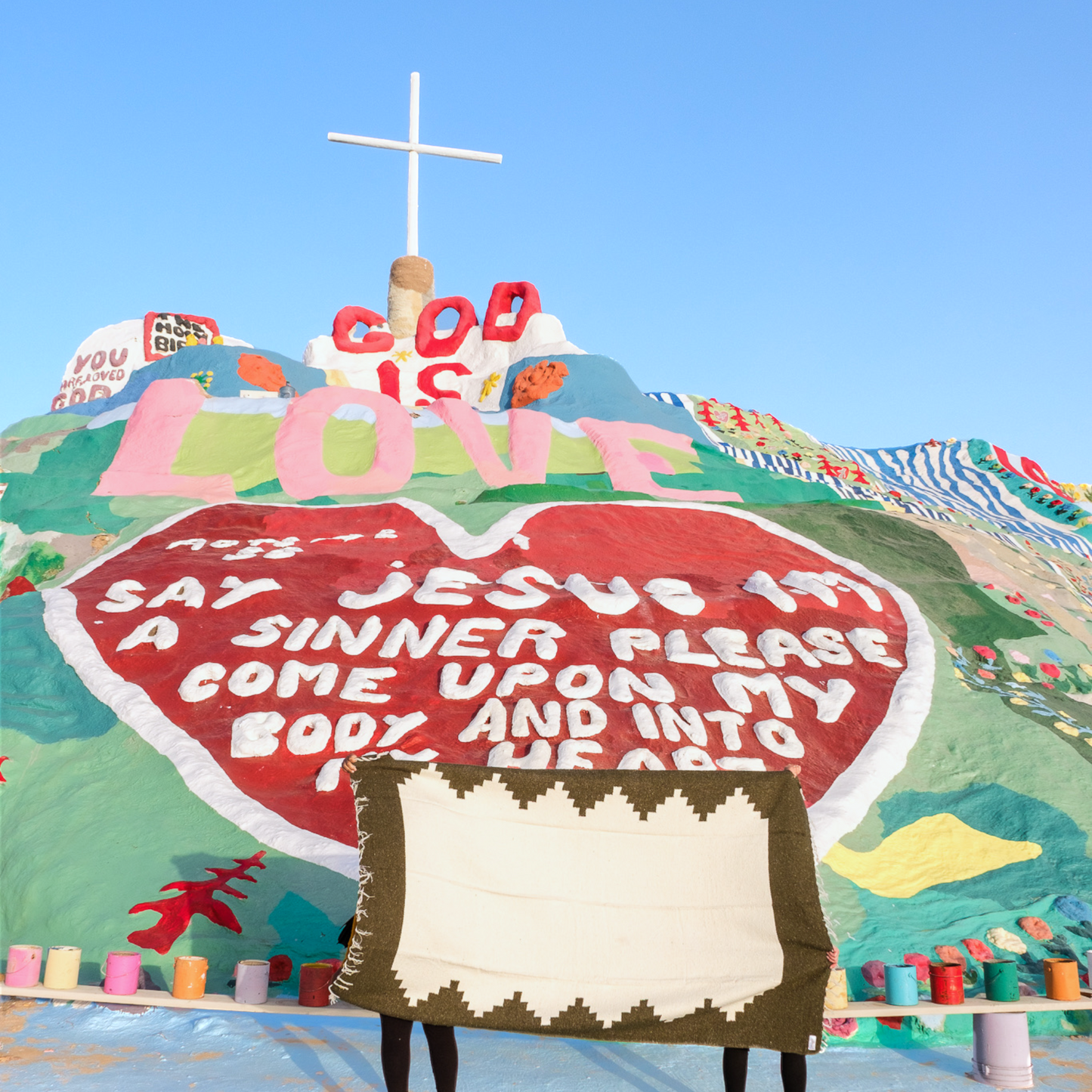 トライバルチナンテコブランケット Army Green