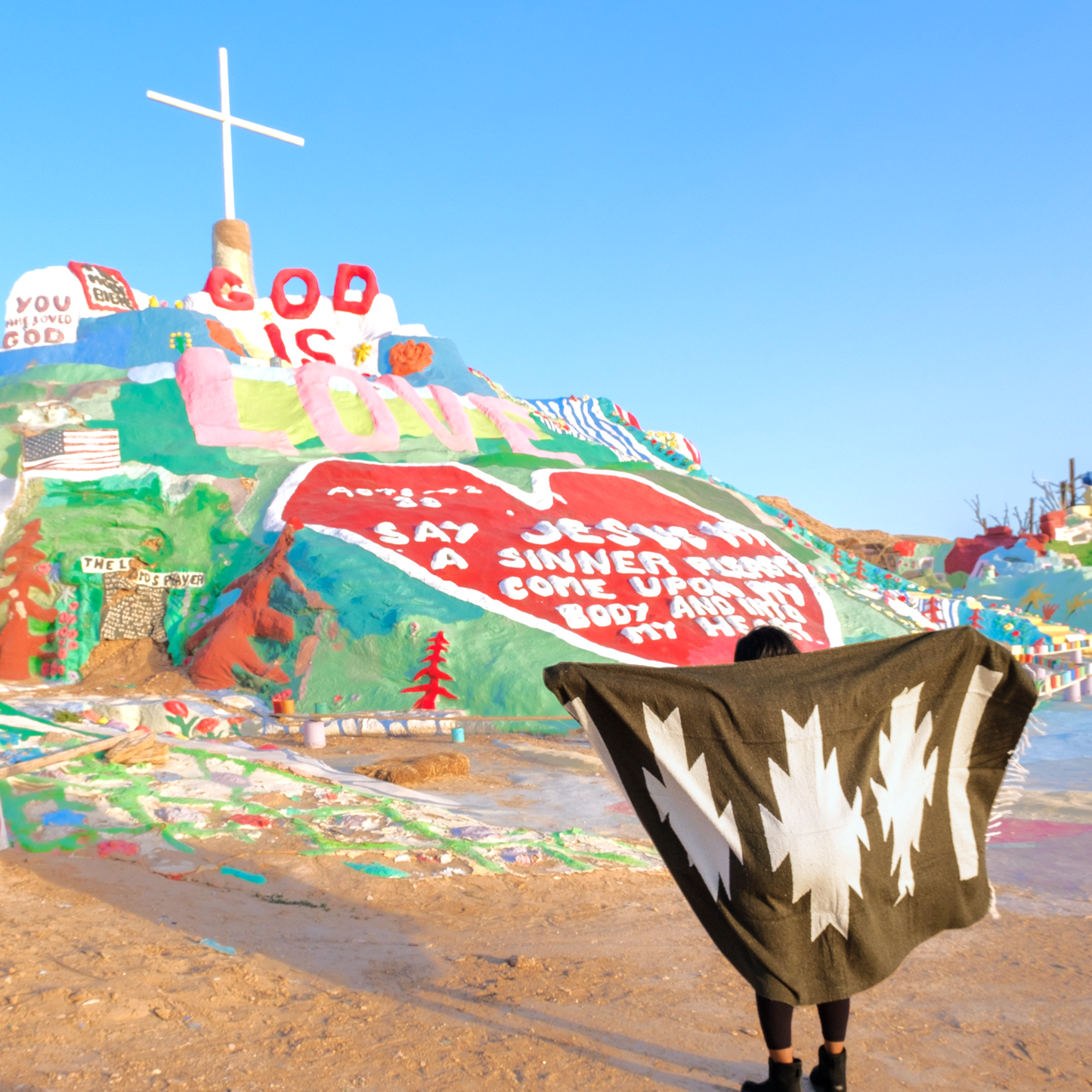 Tribal Pelenque Blanket Army Green