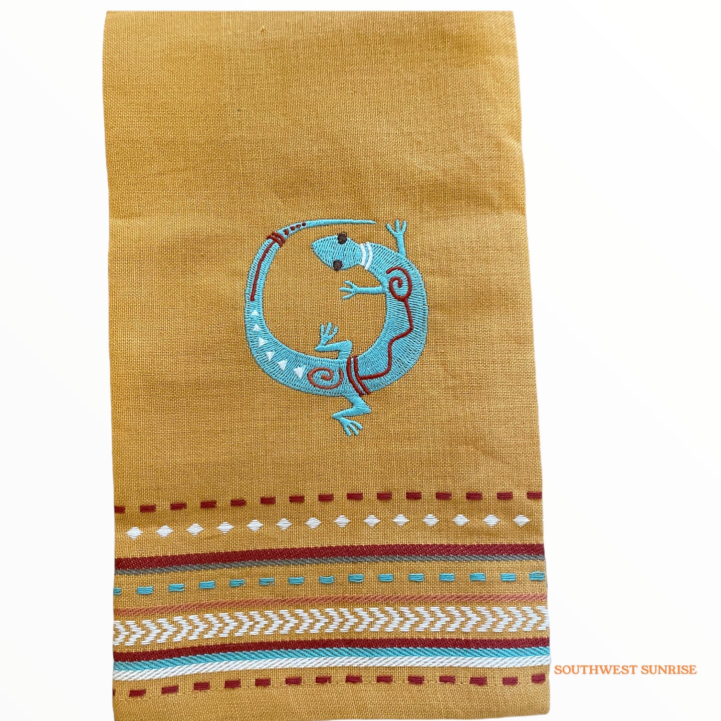 サウスウエストゲッコーキッチンタオル(マスタード)